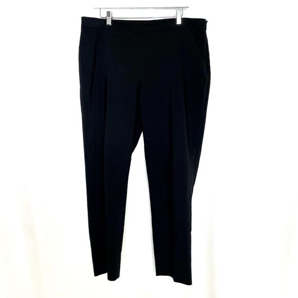 Preston & York  Slacks Trousers Pants Black Side Zip Size 14 - Picture 1 of 5